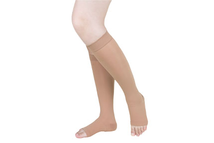 Ortho-Aid Under Knee Compression Stockings for Unisex, Open Toe